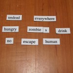 Zombie Magnetic Poetry Kit